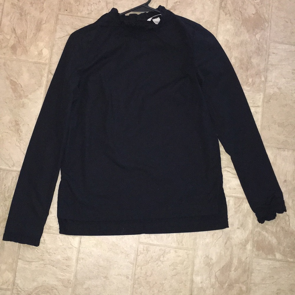 H&M black long sleeve blouse